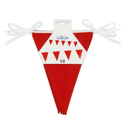 Polyester vlaggenlijn rood (26 x 18 cm)(6 m)