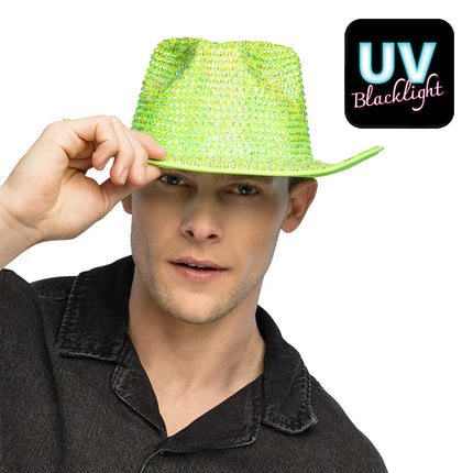 Cowboyhoed Aurora neongroen UV