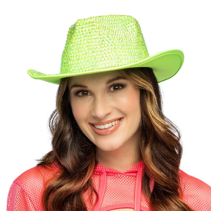 Cowboyhoed Aurora neongroen UV