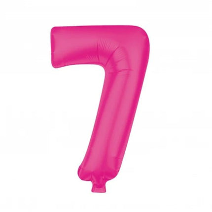 7 Cijfer Ballon Roze Leeg 85cm van VDV Benefit koop je bij Partywinkel