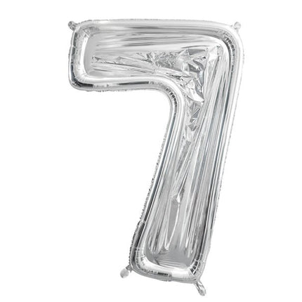 7 Jaar Ballon Frame Zilver 1,26m van Partydeco koop je bij Partywinkel