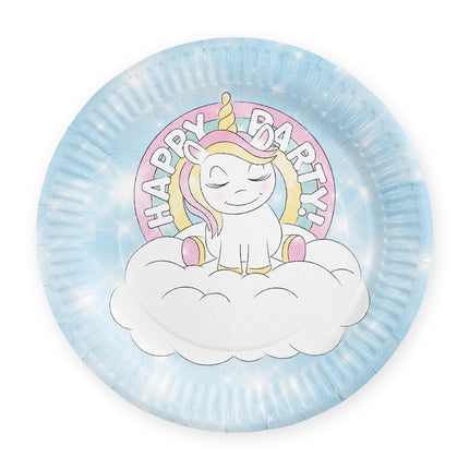 Unicorn Borden Happy Birthday 23cm 8st