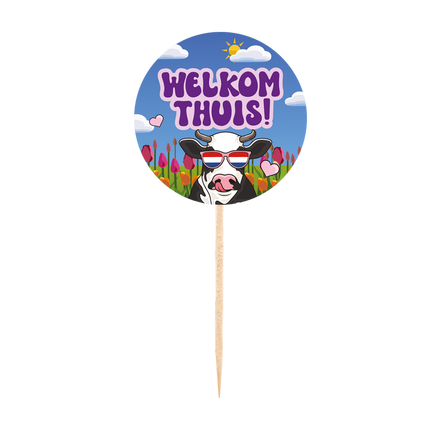 Welkom Thuis Cocktailprikkers Gekleurd 25st
