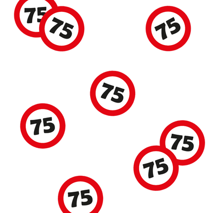 75 Jaar Tafelconfetti 2,5cm van Paper Dreams koop je bij Partywinkel