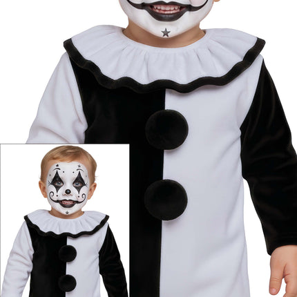 Halloween Kostuum Zwart Wit Baby Clown