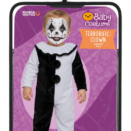 Halloween Kostuum Zwart Wit Baby Clown