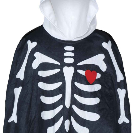 Halloween Poncho Baby Skelet