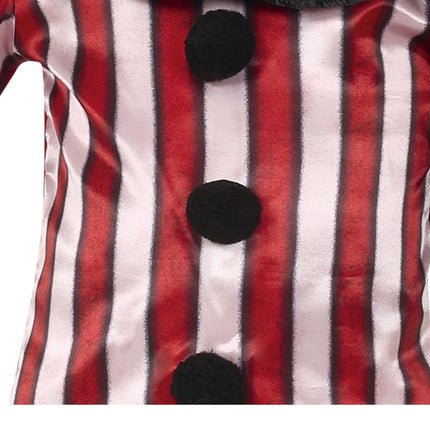 Halloween Kostuum Kind Clown Rood/Wit
