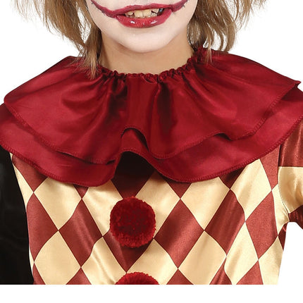 Horror Clown Halloween Kostuum Kind Rood