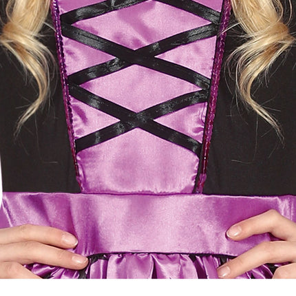 Heks Halloween Kostuum Meisje Sterren Paars