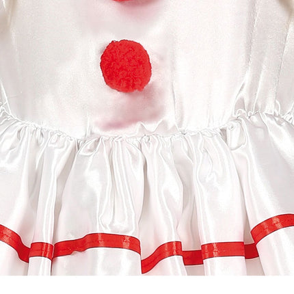 Clown Halloween Kostuum Meisje Wit