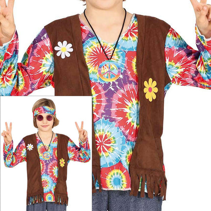 Hippie Kostuum Jongen Bloemen