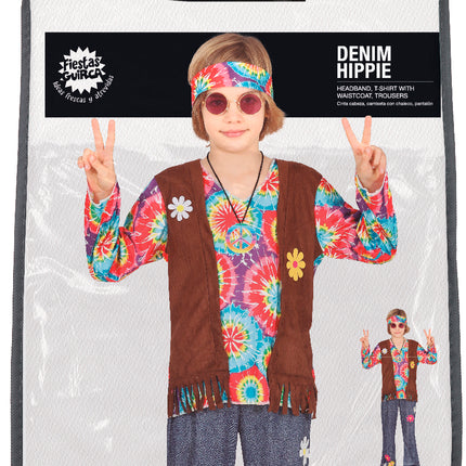 Hippie Kostuum Jongen Bloemen