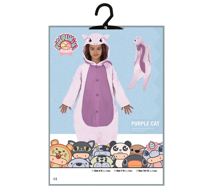 Katten Kostuum Kind Paars