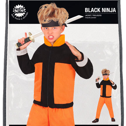 Ninja Kostuum Jongen Oranje Zwart