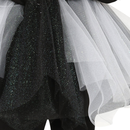 Skelet Halloween Jurk Dames Zwart