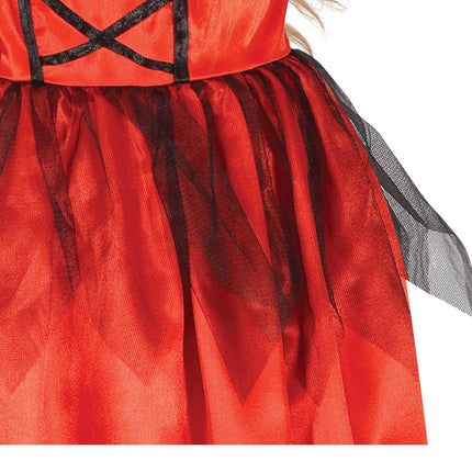 Duivel Halloween Kostuum Meisje Rood