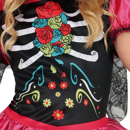 Dia De Los Muertos Jurk Meisje Skelet