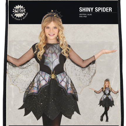 Halloween Jurk Meisje Spinnenwebben En Spin