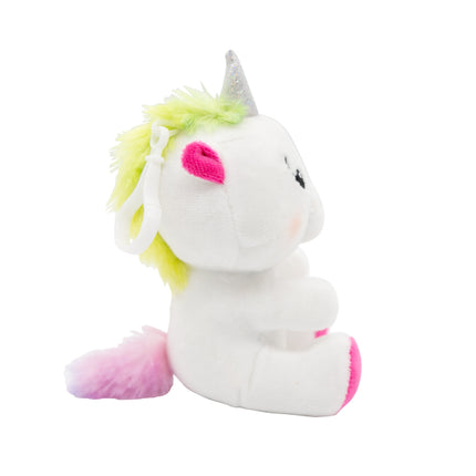Unicorn Ballon Gewicht Wit Roze 2-In-1 Knuffel 11cm