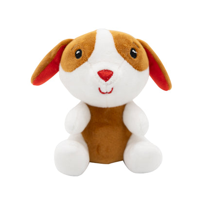 Hond Ballon Gewicht Bruin Wit 2-In-1 Knuffel 11cm