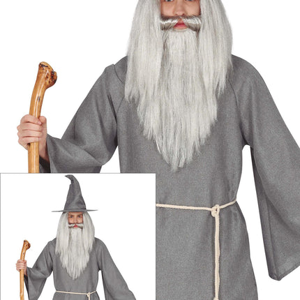 Tovenaar Kostuum Heren Grijs L