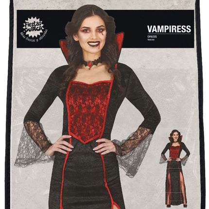 Vampier Halloween Kostuum Dames Rood
