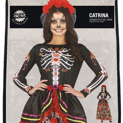 Dia De Los Muertos Jurk Dames