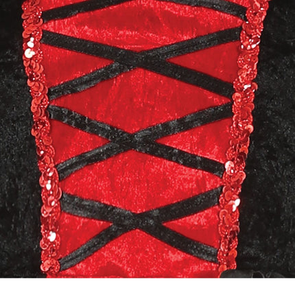 Vampier Halloween Kostuum Dames Rood Zwart