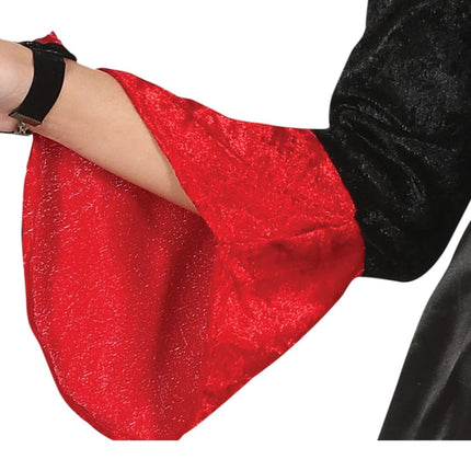 Vampier Halloween Kostuum Dames Rood Zwart