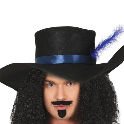 Musketier Kostuum Heren Blauw