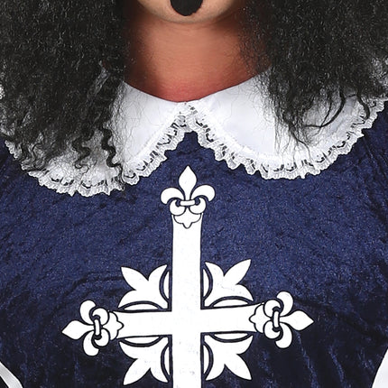 Musketier Kostuum Heren Blauw