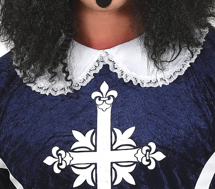 Musketier Kostuum Heren Blauw