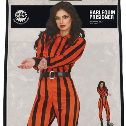 Halloween Jumpsuit Dames Harlekijn Gevangene
