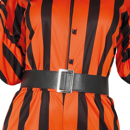 Halloween Jumpsuit Dames Harlekijn Gevangene
