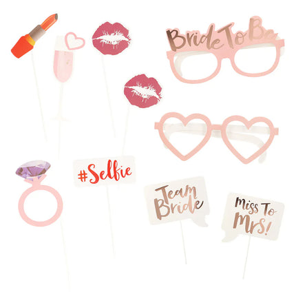 Set 10 photo props Bride to be