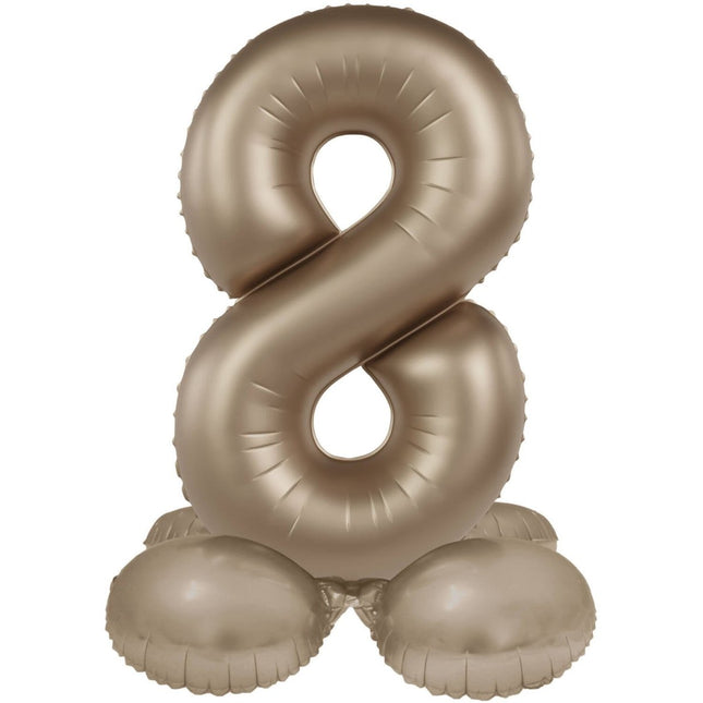 8 Jaar Cijfer Ballon Goud 72cm van Folat koop je bij Partywinkel