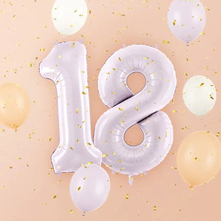 8 Jaar Cijfer Ballon Paars Leeg 72cm van Partydeco koop je bij Partywinkel