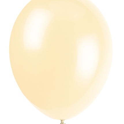 Ivoorkleurige Ballonnen Cream 30cm 10st
