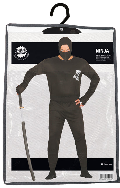 Ninja Kostuum Heren Zwart L