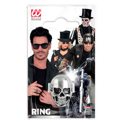Halloween Ring Glanzend Schedel