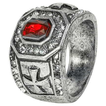 Halloween Ring Rode Edelsteen