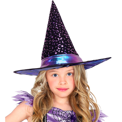 Halloween Heksenhoed Kind Sterren En Maan