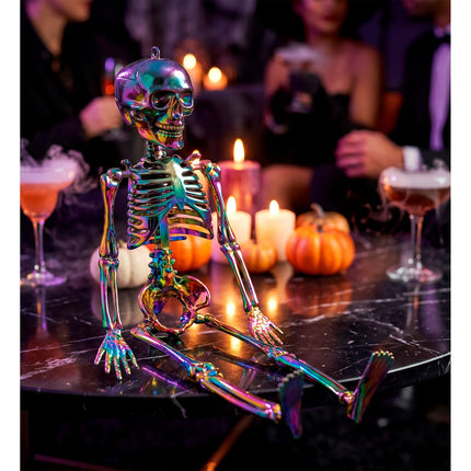 Halloween Skelet Regenboog 28cm