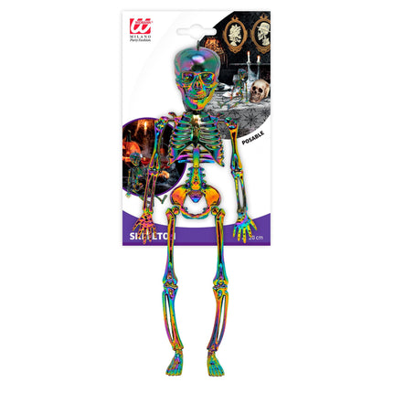 Halloween Skelet Regenboog 28cm