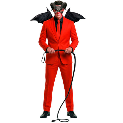 Halloween Zweep Zwart Duivel 1,8m