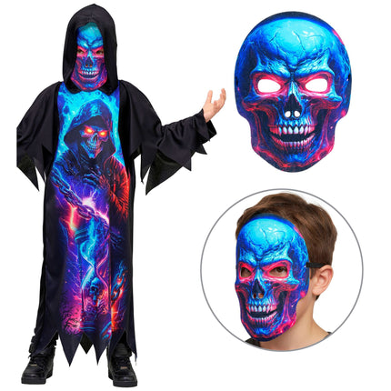 Halloween Kostuum Kind Neon Grim Reaper