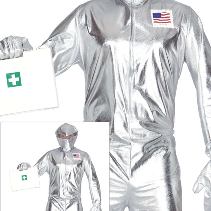 Astronauten Pak Zilver Heren