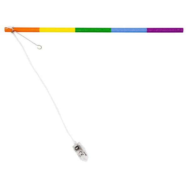 Lampionstokje met LED Licht Regenboog Hout 30cm