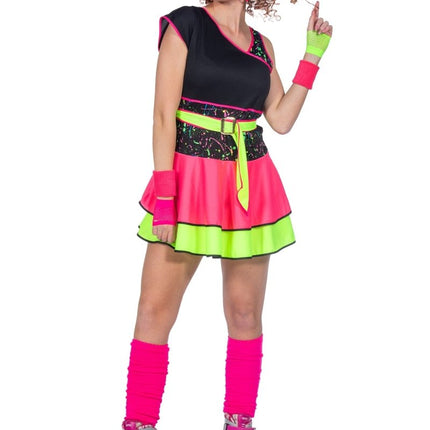 Neon 80S Jurk Dames van Wilbers & Wilbers koop je bij Partywinkel